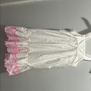 Old Navy White and Pink Kids Casual Dress